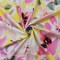 Pink-Yellow-Multi Cotton Floral Printed Broadcloth Woven Fabric By the Yard